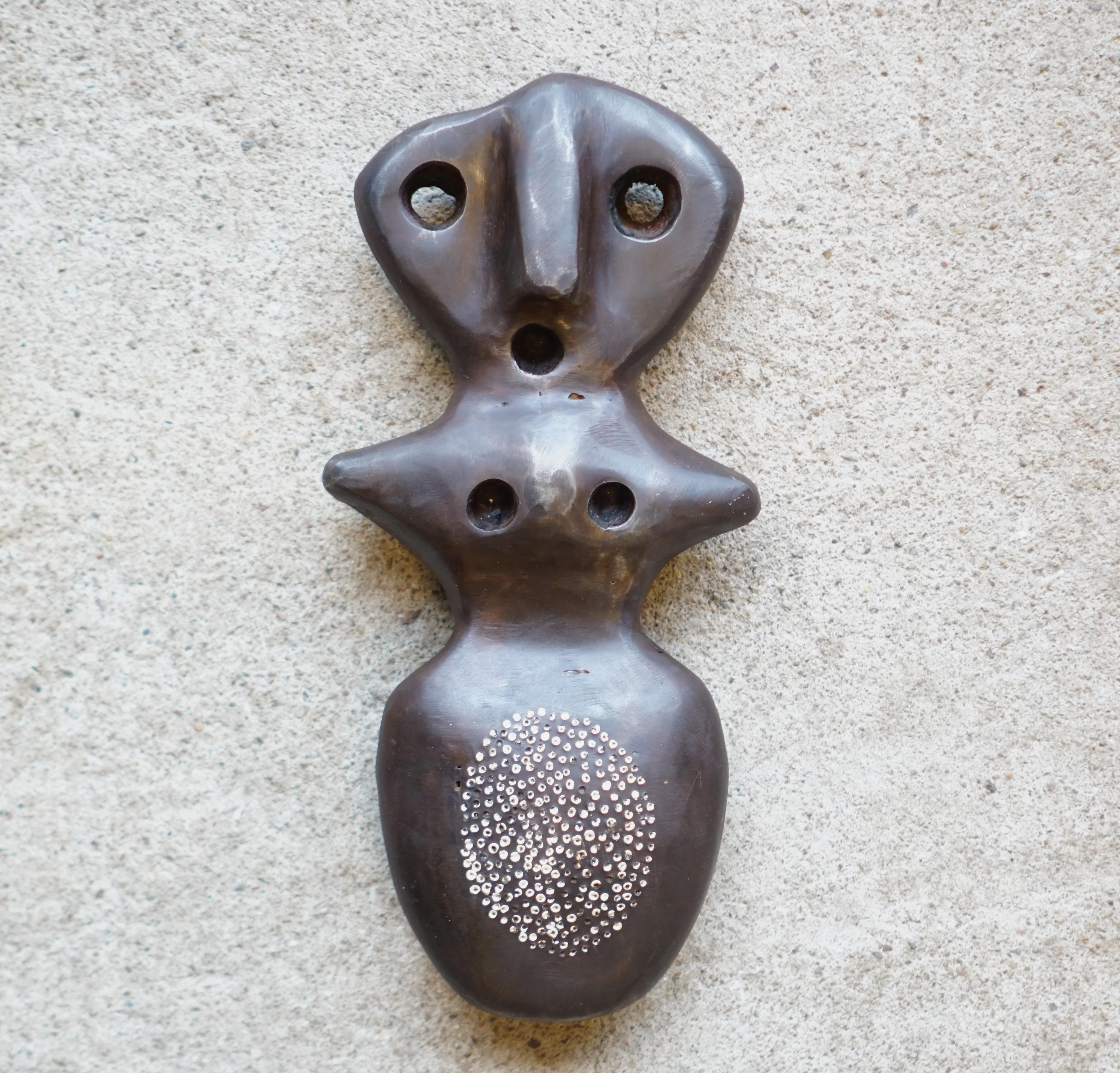 Stahlfigur geschweißt, beschliffen und gebeizt nach neolithischem Vorbild auf der Mdina Biennale